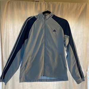 Adidas windbreaker blue